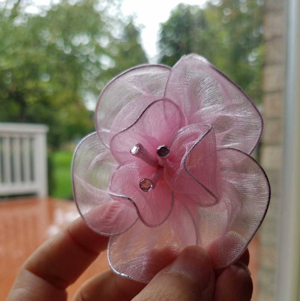 Pink Flower Brooch from Greece - Picture 6 of 7